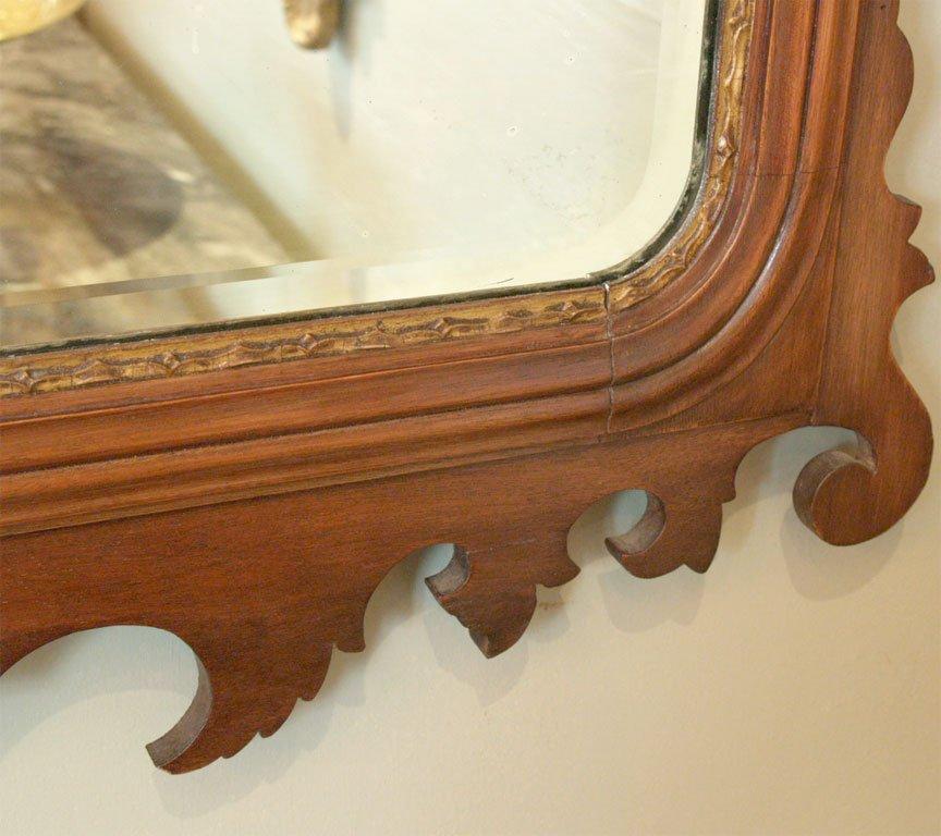 19th Century Antique English Georgian Mahogany Mirror