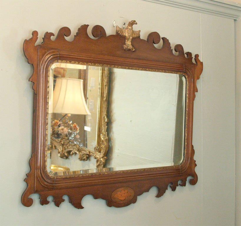 Antique English Georgian Mahogany Mirror 4