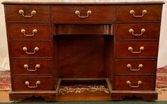 Antique English Georgian Mahogany Partner's / Architect's Desk, circa 1820-1830