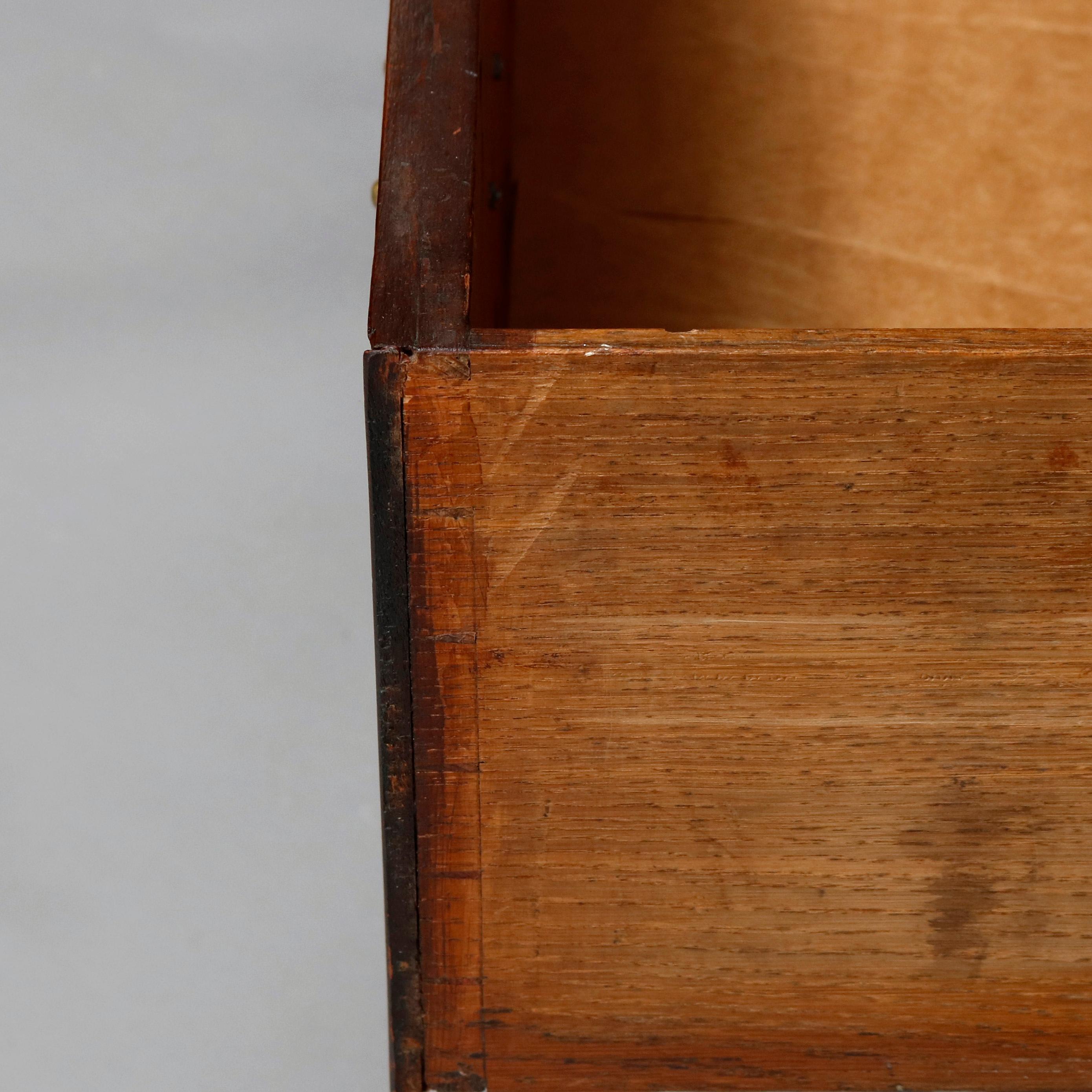 English Georgian Mahogany & Satinwood Inlaid Chest of Drawers, 19th Century 6