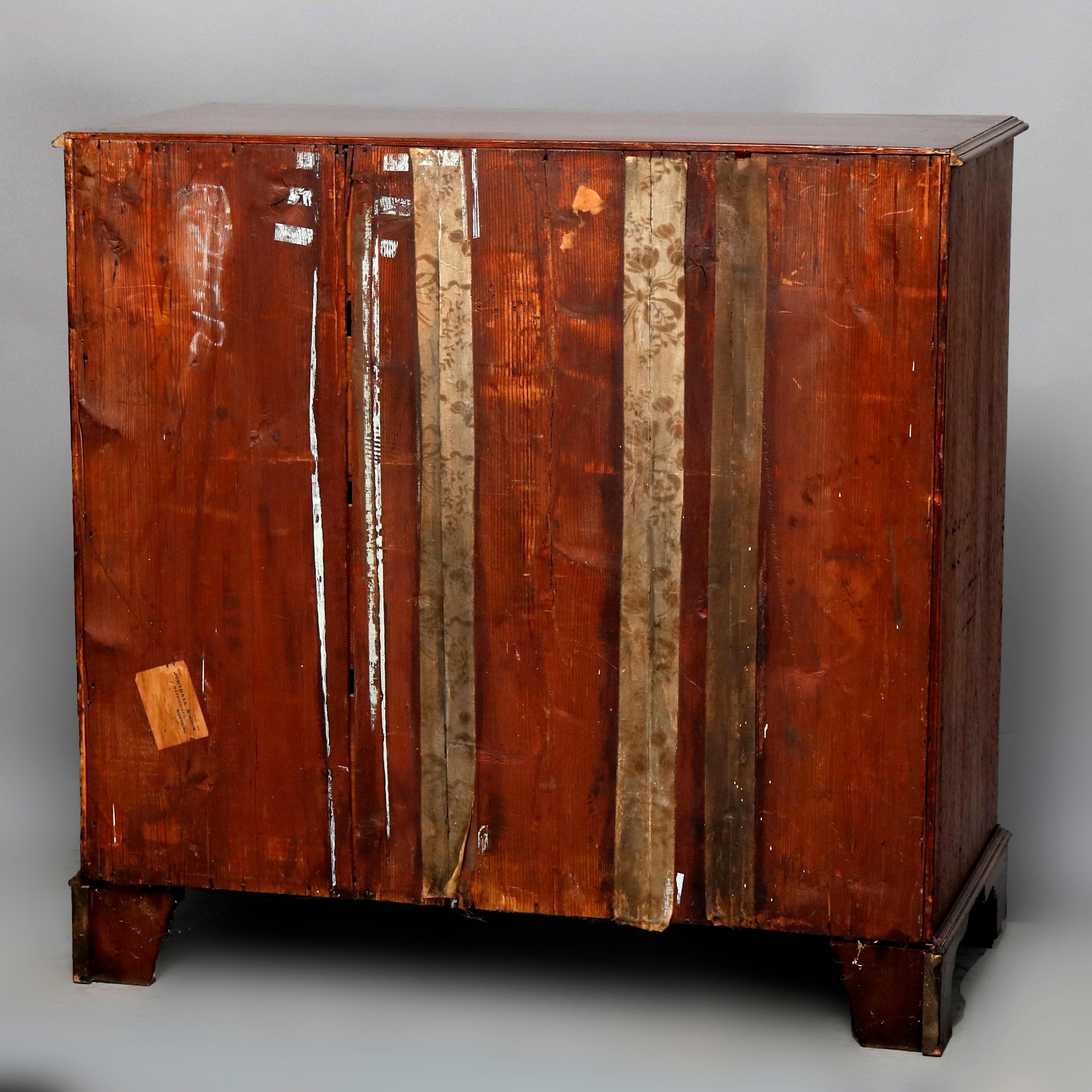 English Georgian Mahogany & Satinwood Inlaid Chest of Drawers, 19th Century 2