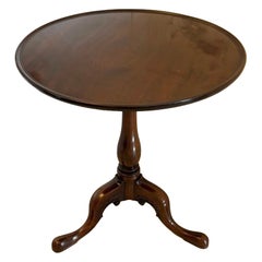 Lámpara trípode de caoba georgiana inglesa antigua