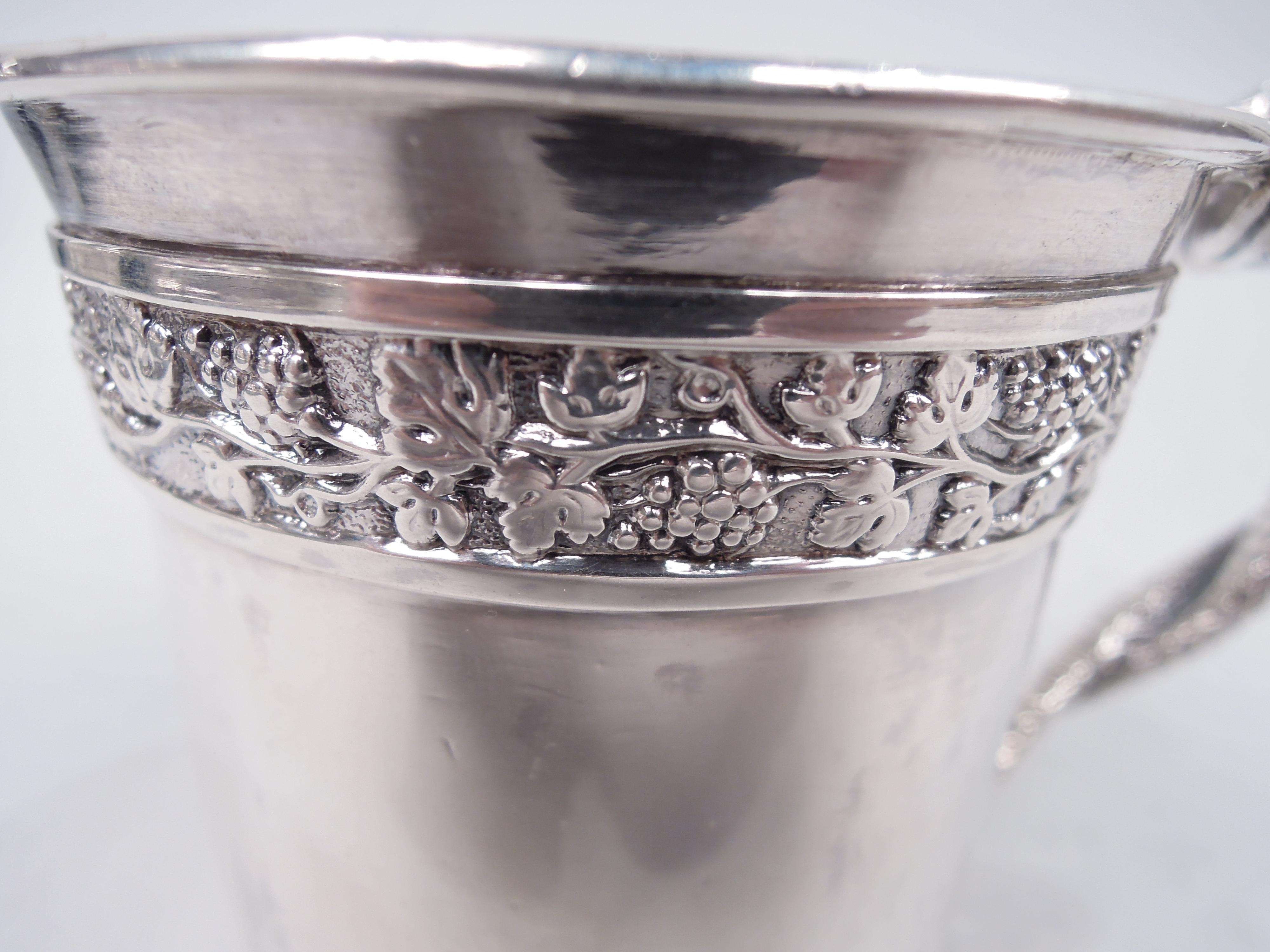 Sterling Silver Antique English Georgian Neoclassical Baby Cup with Snake Handle, 1811 For Sale