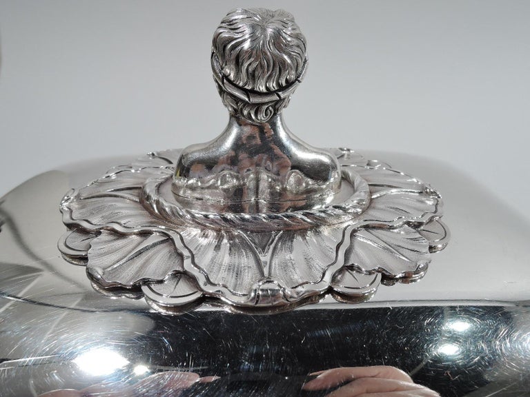 Sterling Silver Antique English Georgian Neoclassical Covered Serving Dish For Sale