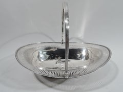 Antique English Georgian Neoclassical Sterling Silver Basket