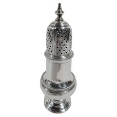 Antique English Georgian Neoclassical Sterling Silver Condiment Shaker