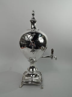 Antique English Georgian Neoclassical Sterling Silver Tea Urn