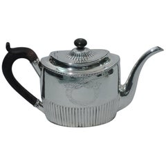 Antique English Georgian Neoclassical Sterling Silver Teapot