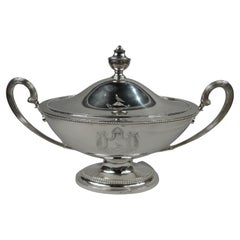 Antique English Georgian Neoclassical Sterling Silver Tureen, 1778