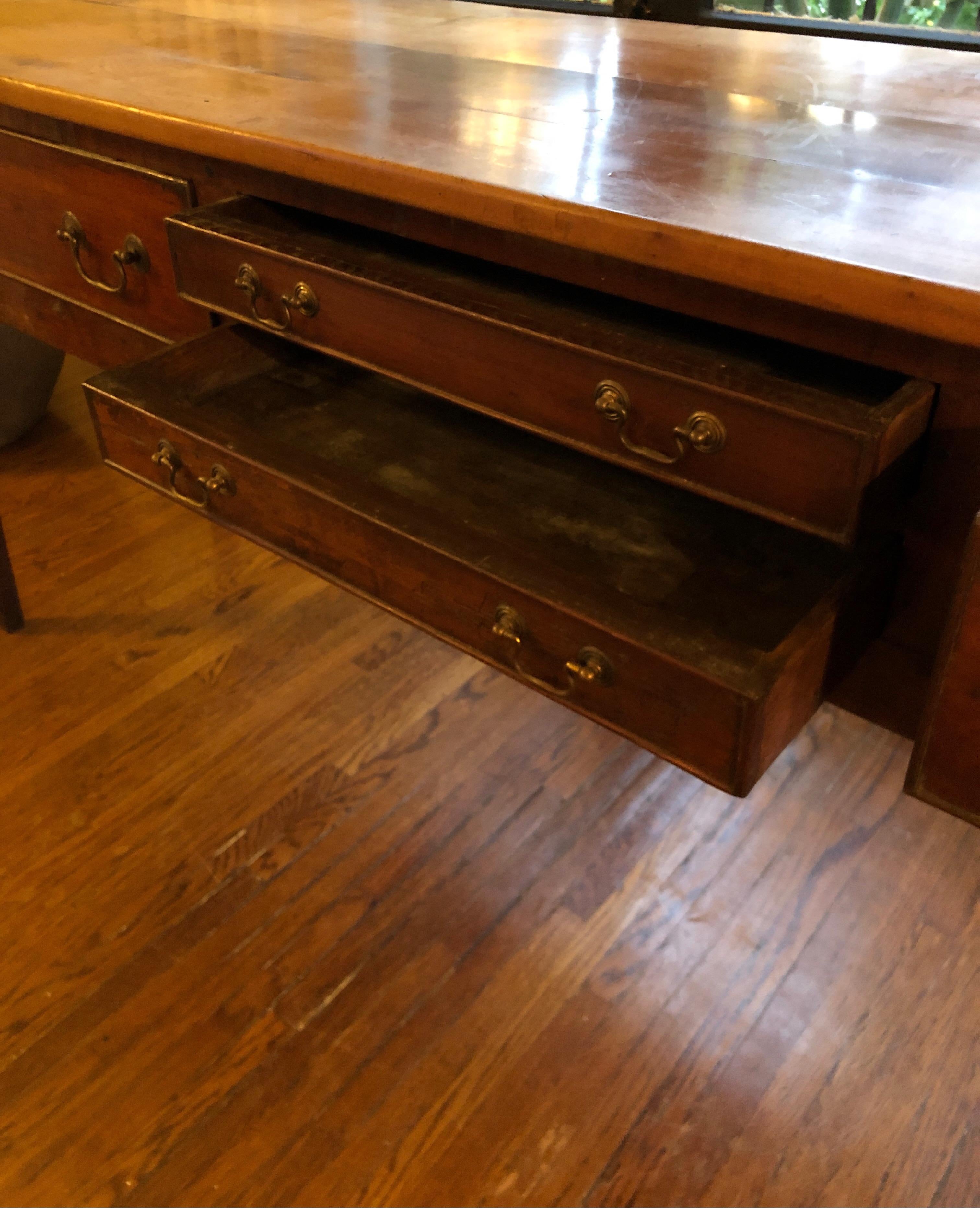 Antique English Georgian Oak Dresser Base with Drawers, Late 18th Century 5