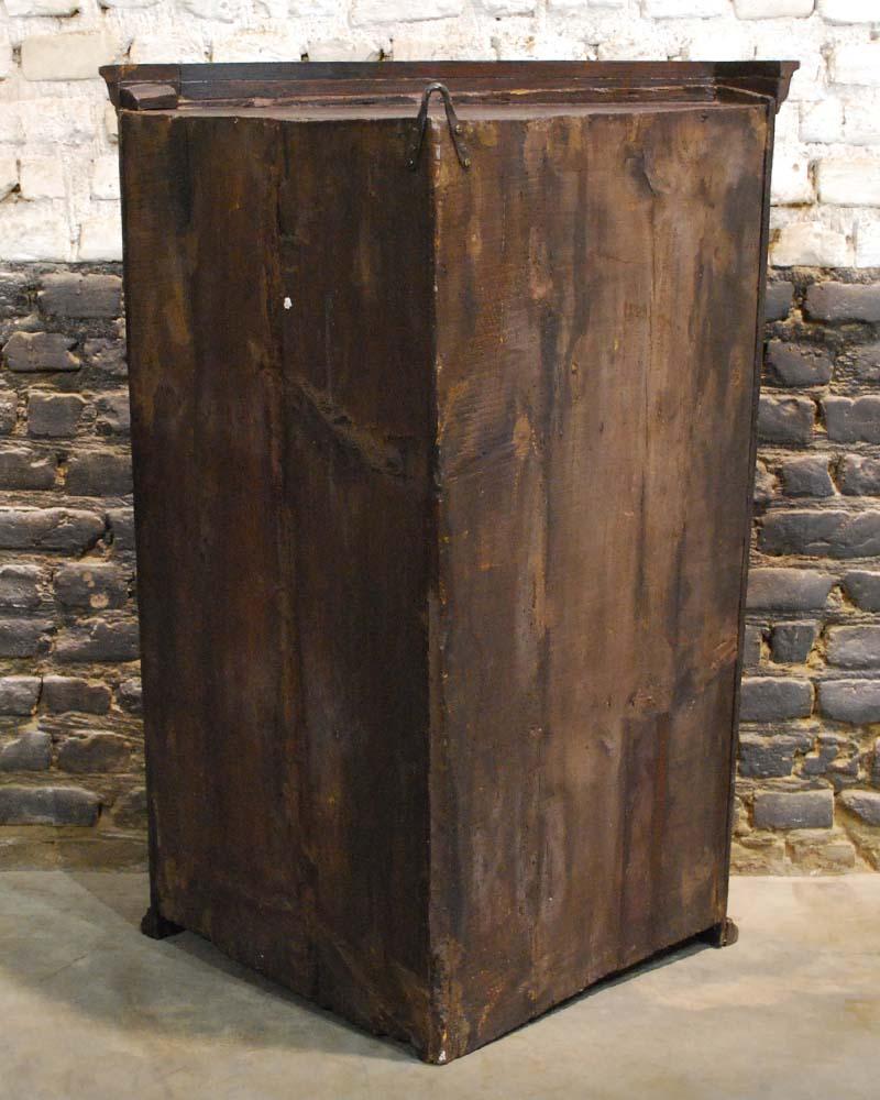 Antiguo armario esquinero de cocina inglés georgiano de roble colgante en Bueno estado para la venta en Casteren, NL