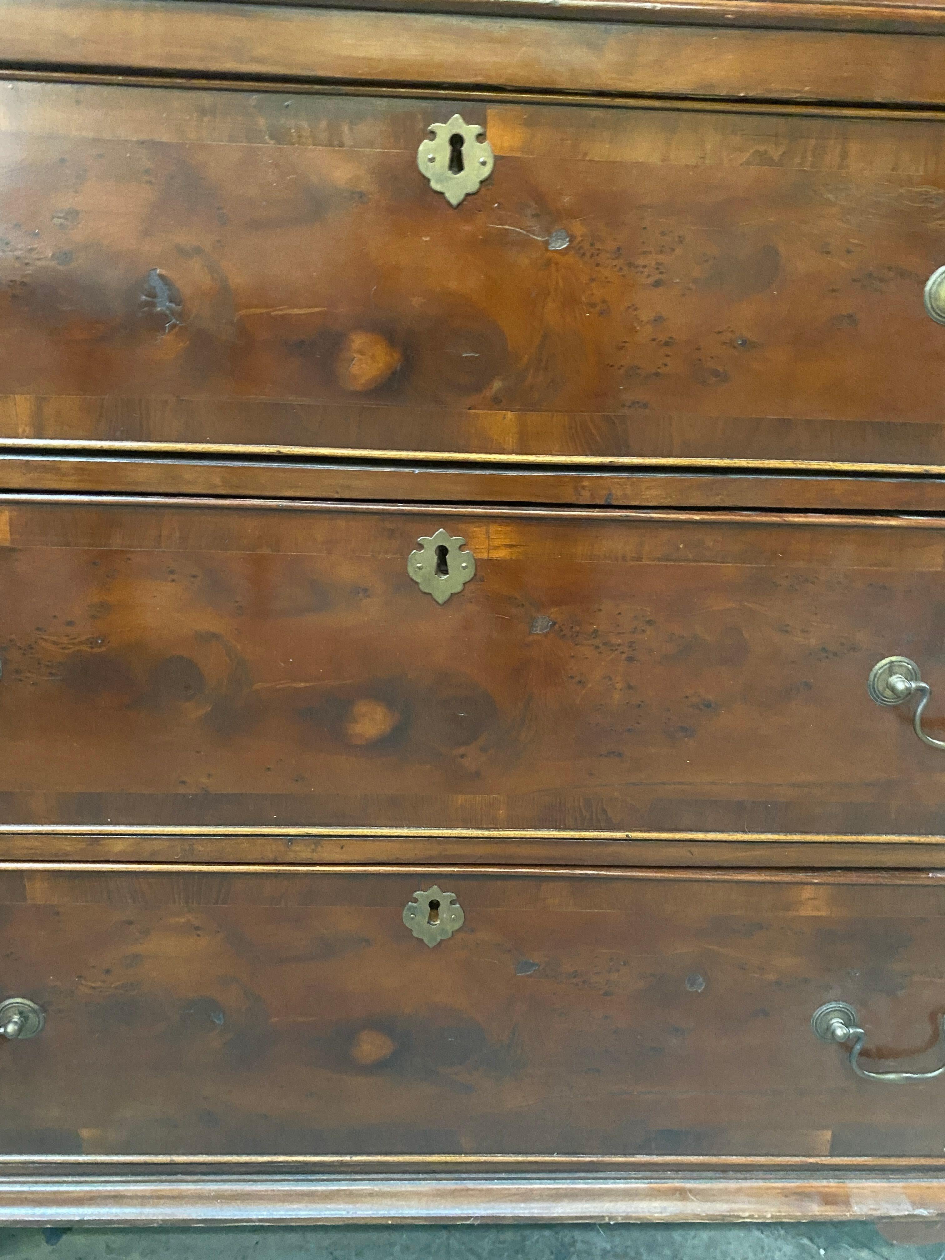 Antique English Georgian Period Mahogany Chest on Chest For Sale 9