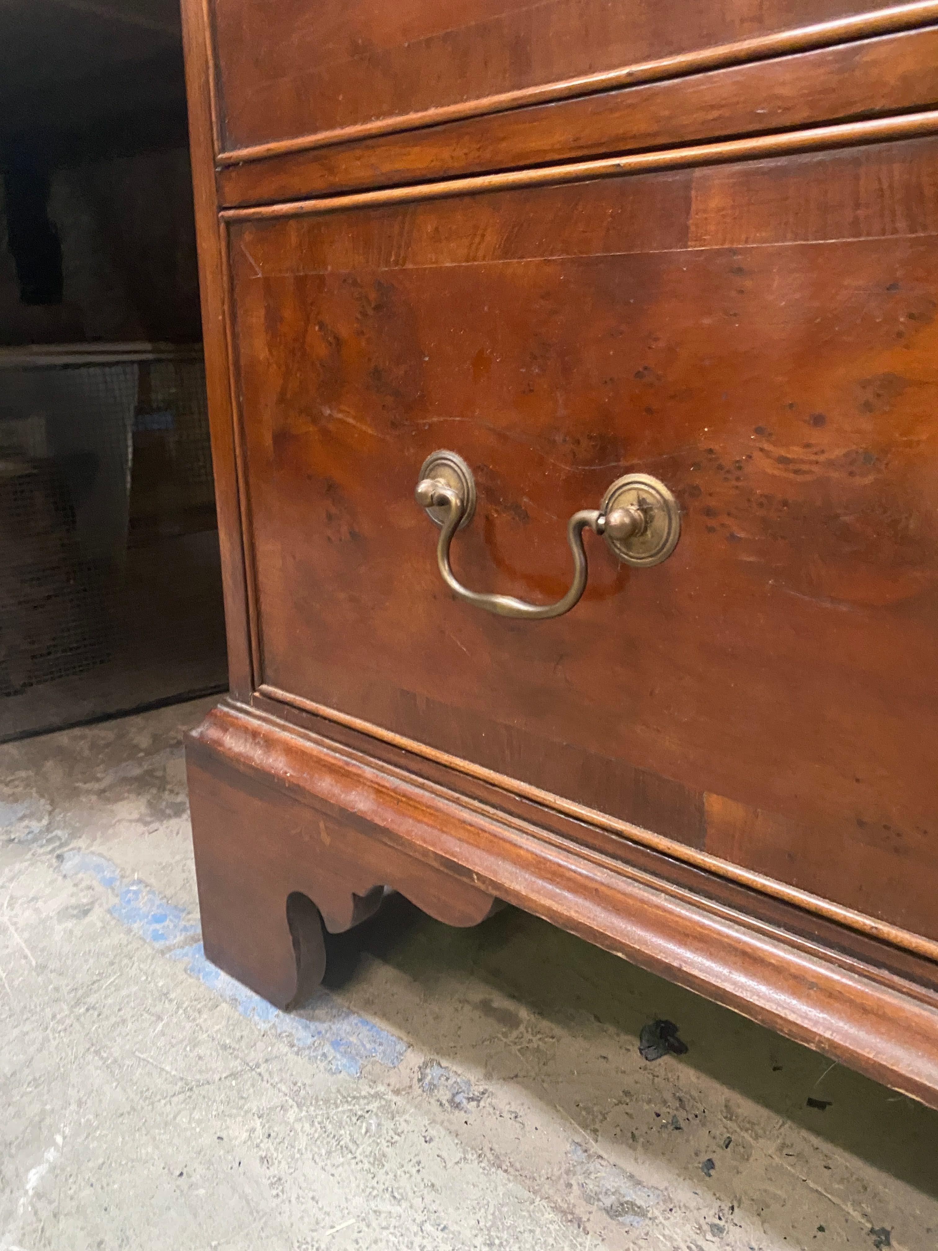 Antique English Georgian Period Mahogany Chest on Chest For Sale 11