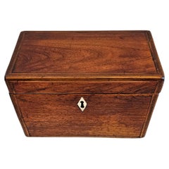 Used English Georgian Period Mahogany Tea Caddy circa 1800