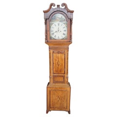 Antique English Georgian Quartersawn Oak Baldwin Loughborough Longcase Clock 85"