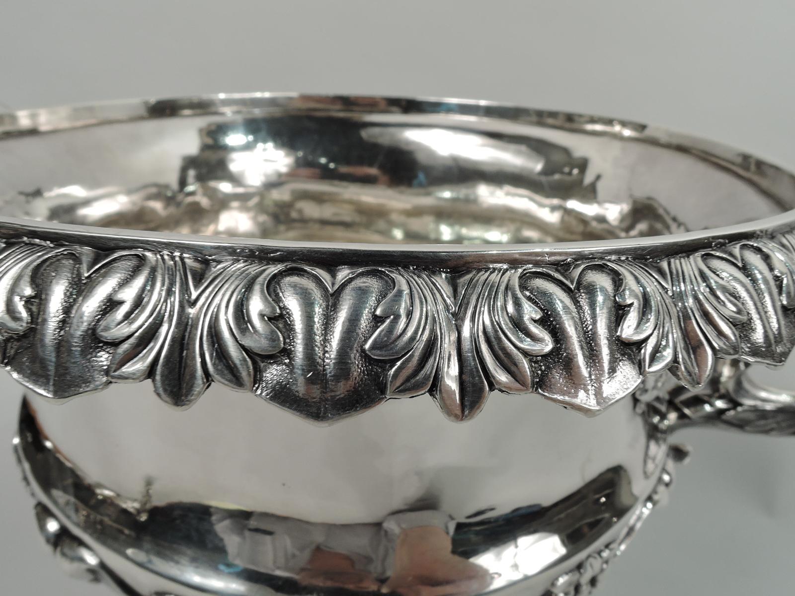 Sterling Silver Antique English Georgian Regency Classical Wine Cooler Centerpiece