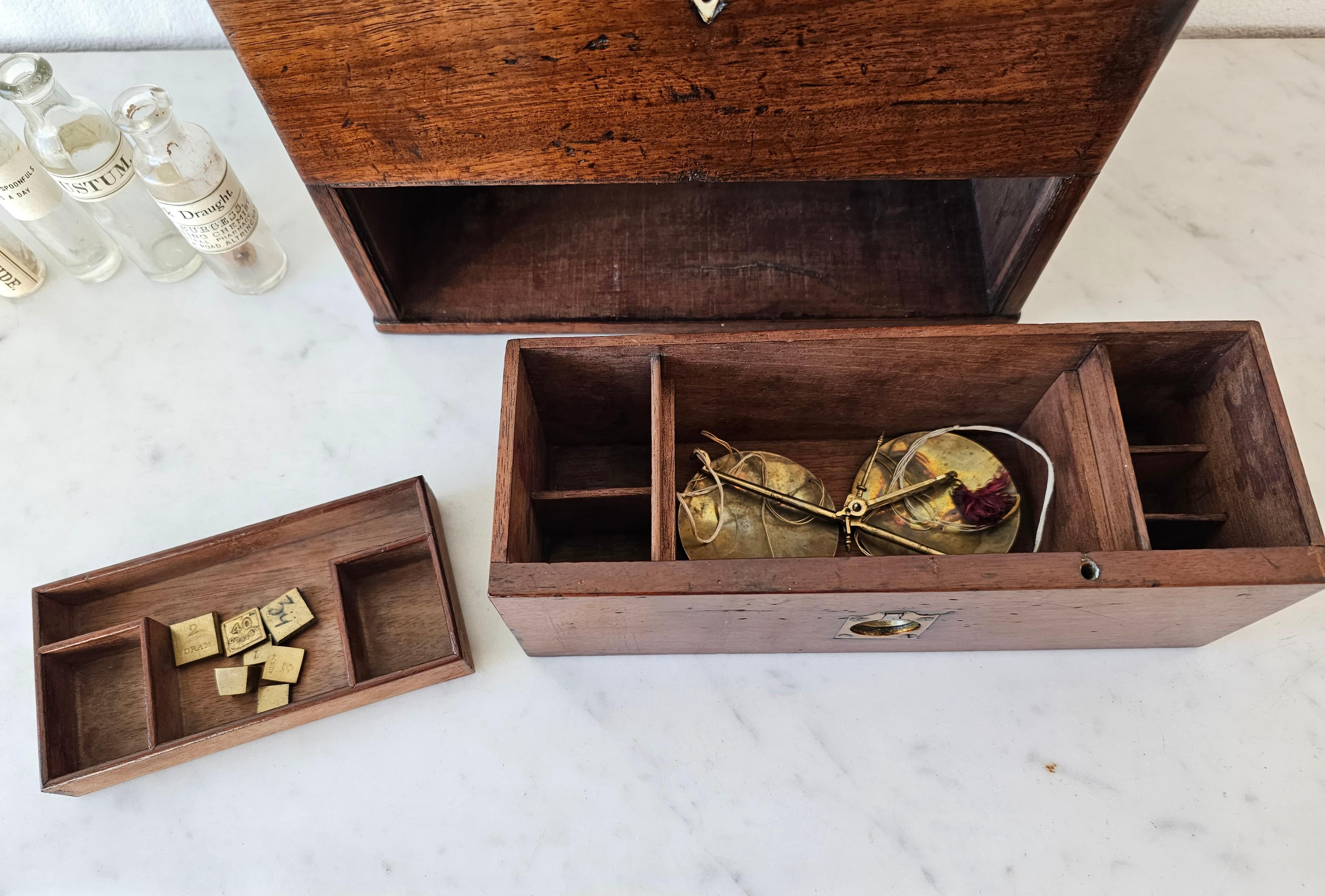 Antique English Georgian Regency Period Mahogany Apothecary Box 4