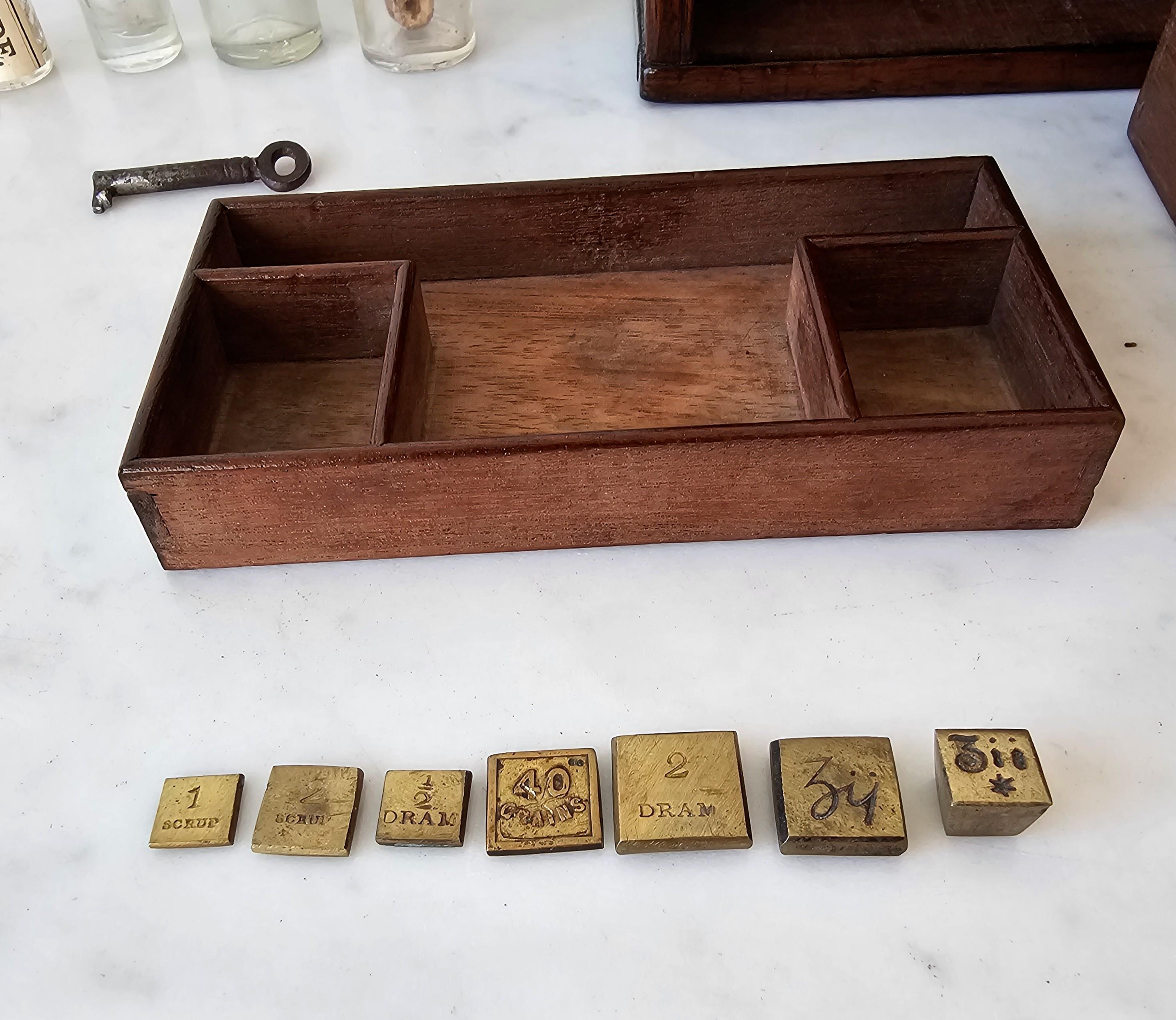 Antique English Georgian Regency Period Mahogany Apothecary Box 7