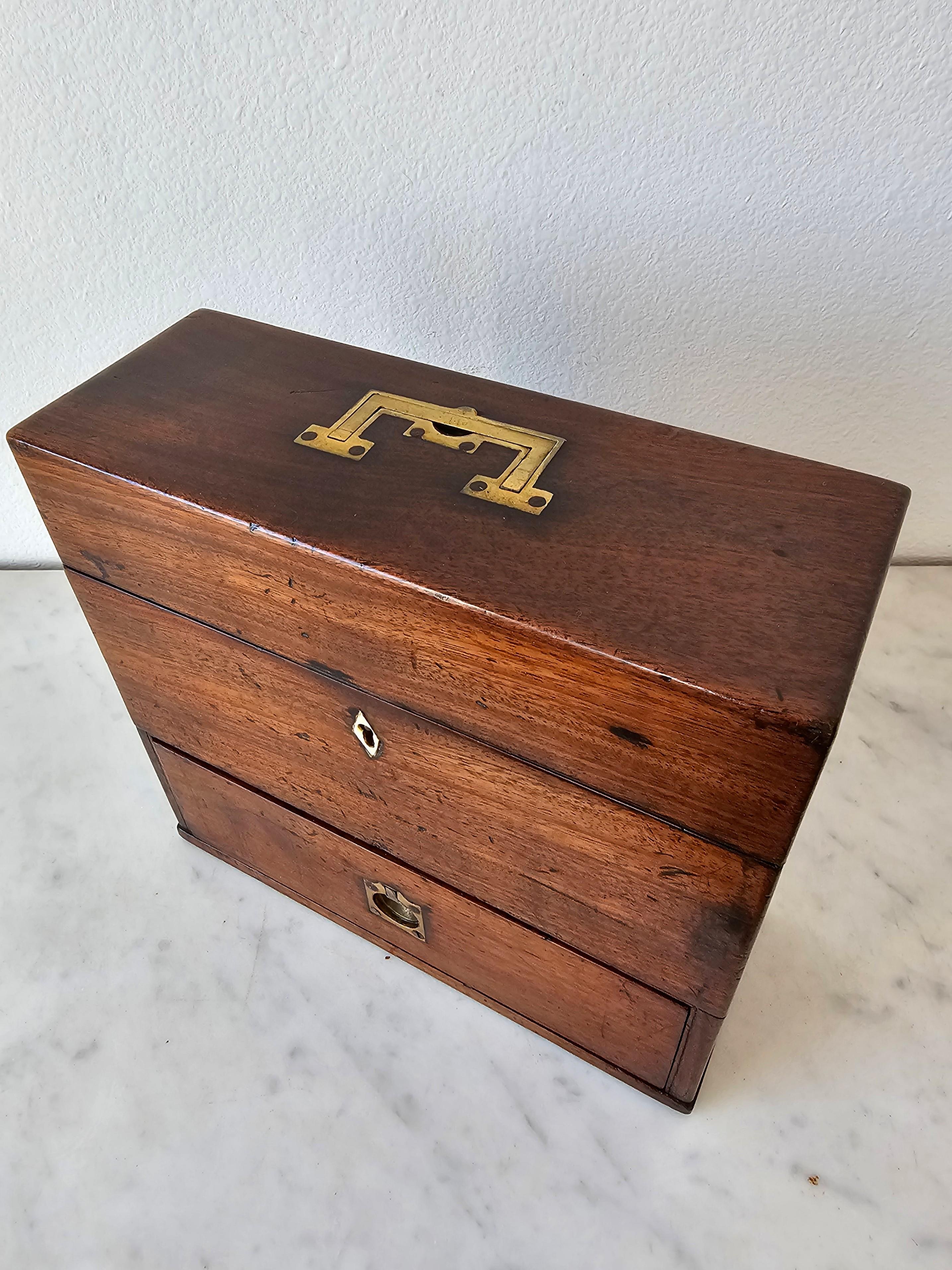 Hand-Crafted Antique English Georgian Regency Period Mahogany Apothecary Box