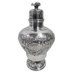 Antique English Georgian Regency Sterling Silver Tea Caddy