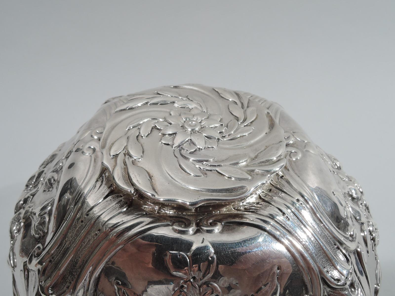 Mid-18th Century Antique English Georgian Rococo Sterling Silver Tea Caddy