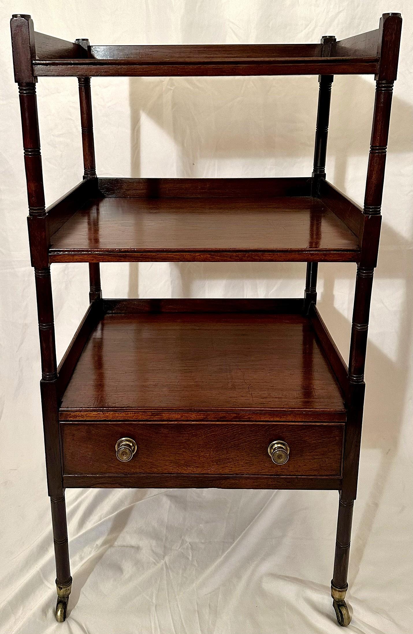 19th Century Antique English Georgian Rosewood 3 Tier Etagere, Circa 1830's. For Sale