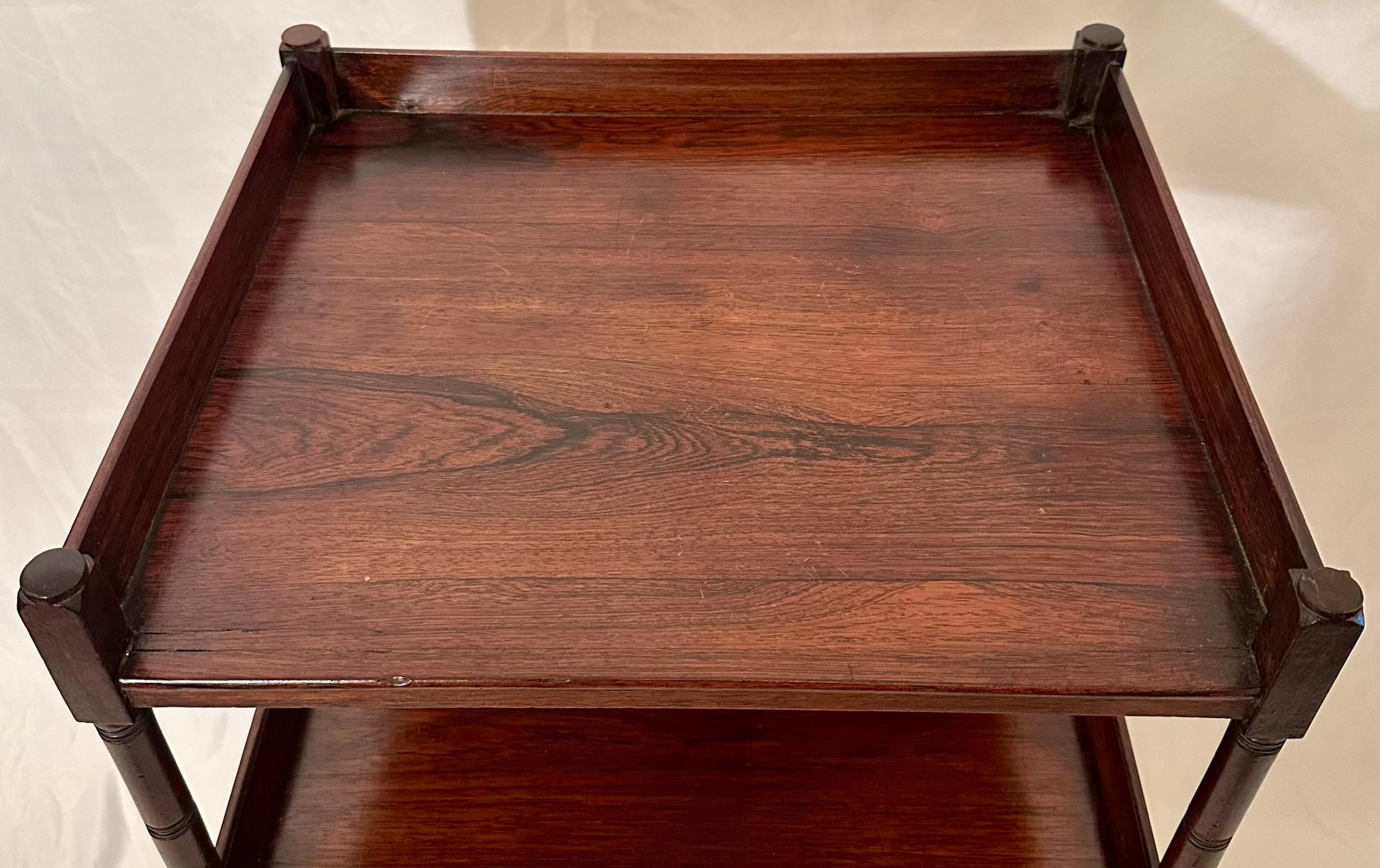 Antique English Georgian Rosewood 3 Tier Etagere, Circa 1830's. For Sale 2