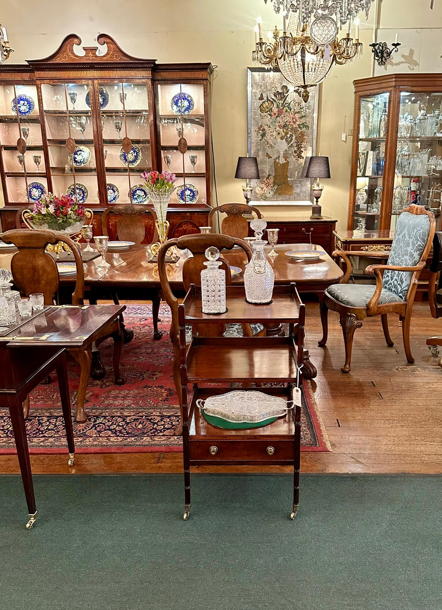 Antique English Georgian Rosewood 3 Tier Etagere, Circa 1830's. For Sale 4