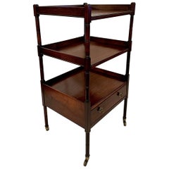 Antique English Georgian Rosewood 3 Tier Etagere, Circa 1830's.