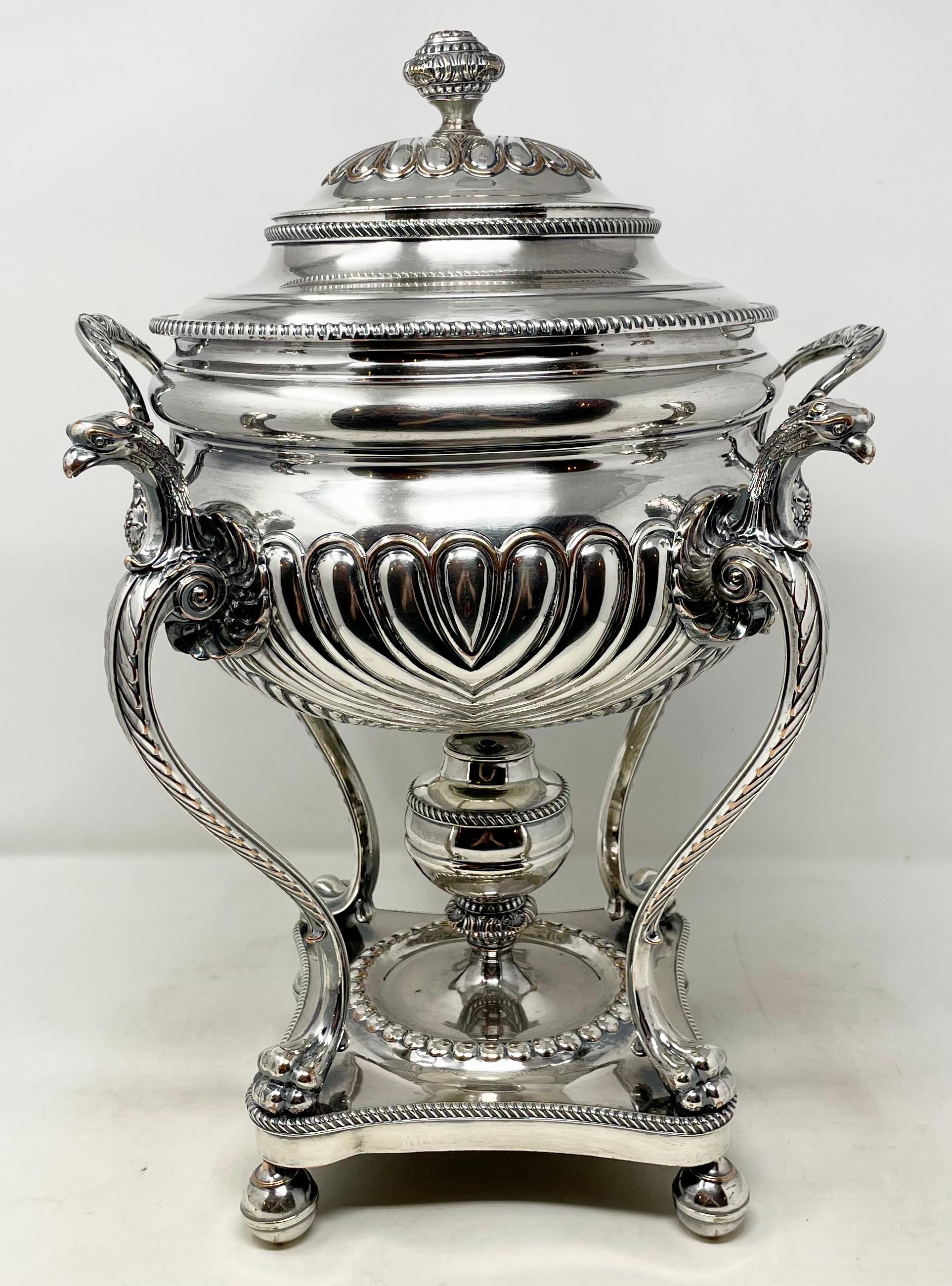 Ancienne urne en argent Sheffield pour le service du thé, Circa 1830-1840. en vente 3