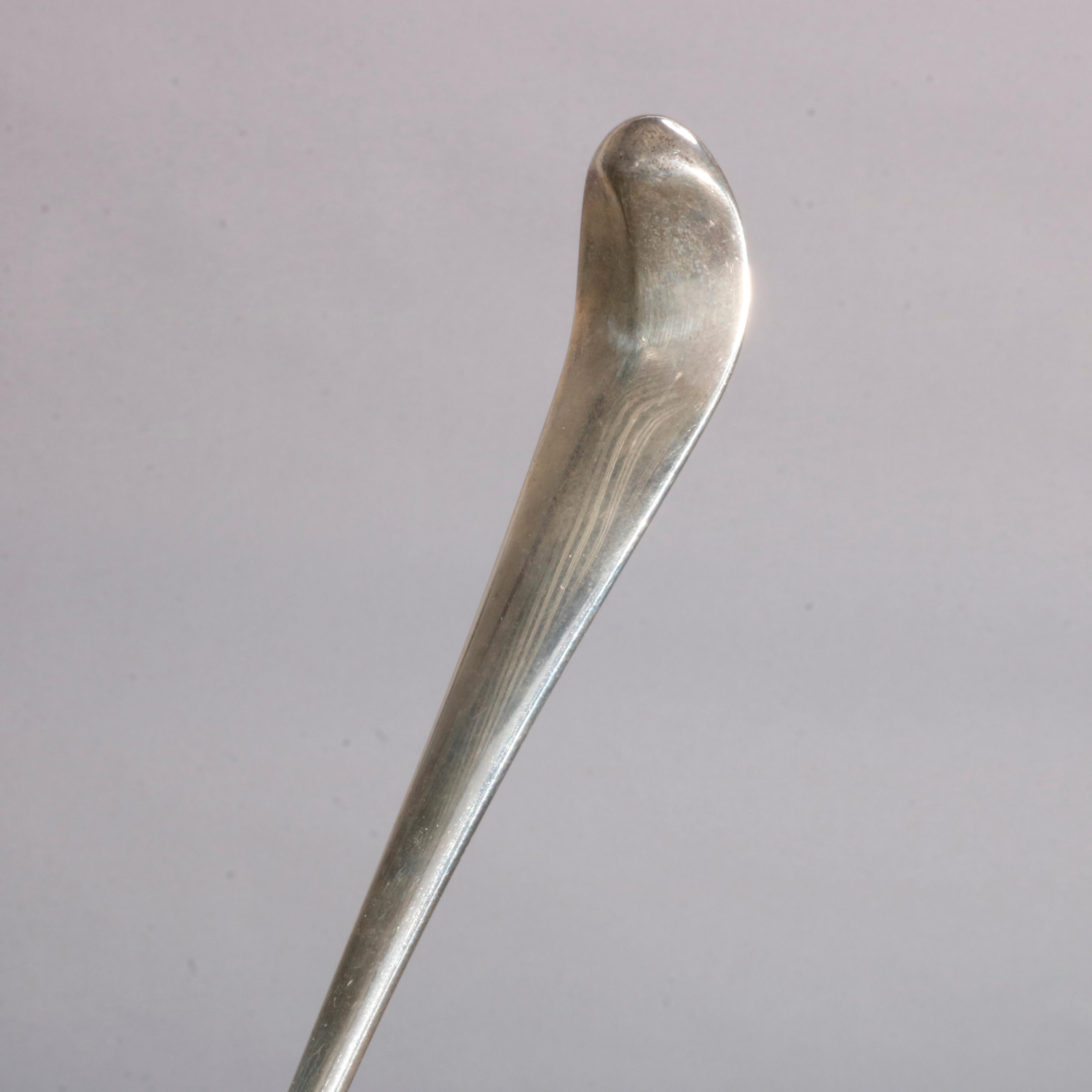 Antique English Georgian Silver Shell Ladle, Hallmarked, 6.7 toz, circa 1850 2