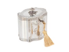 Ancienne boîte à thé en argent de style géorgien anglais par William Vincent