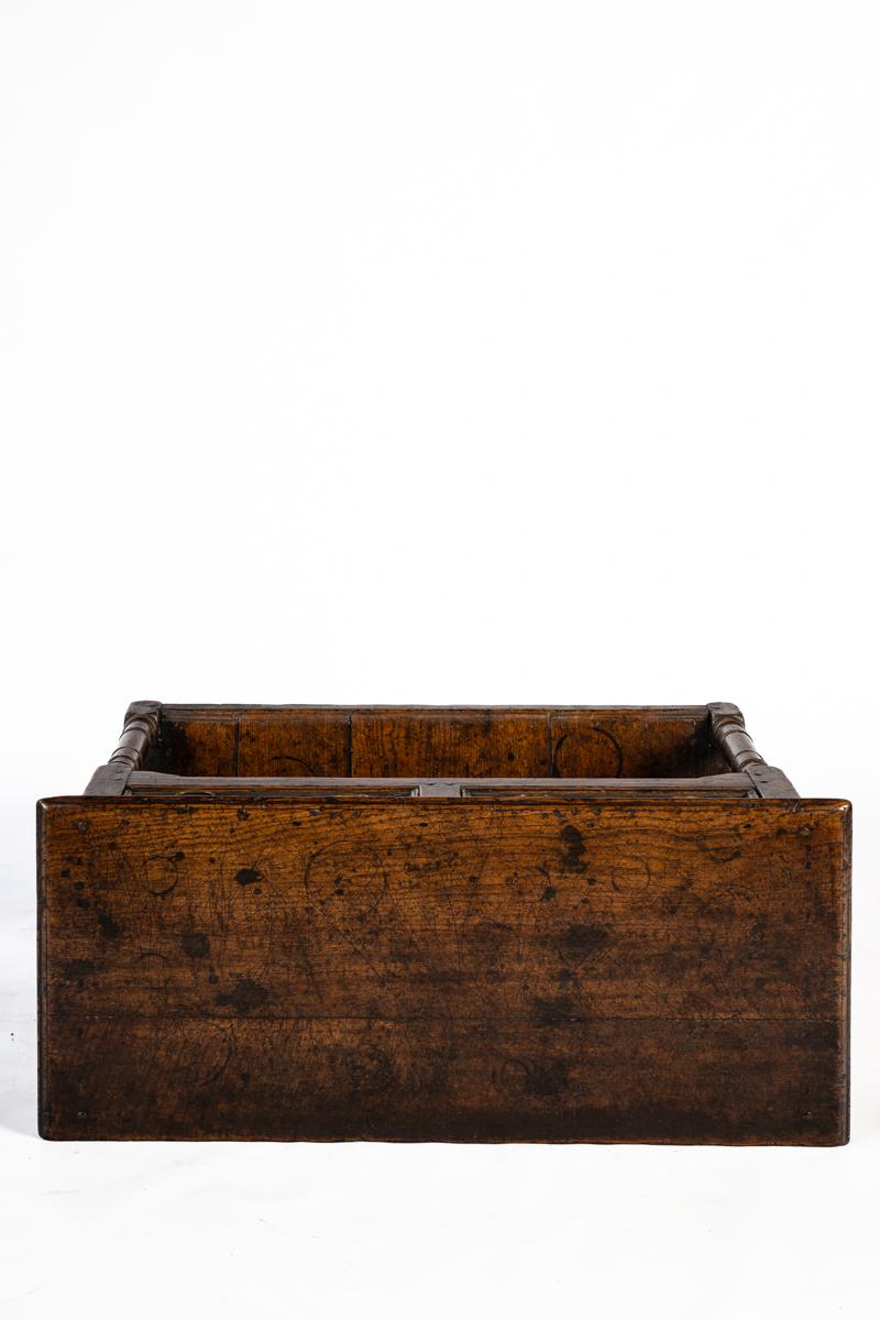 18th Century Antique English Georgian solid warm brown oak rich patina console or sideboard