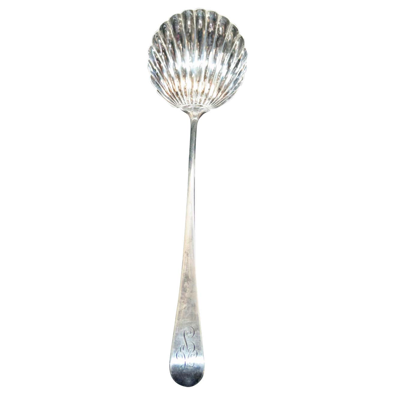 Antique English Georgian Sterling Shell Ladle, Hallmarked, 5.5 T.O ...