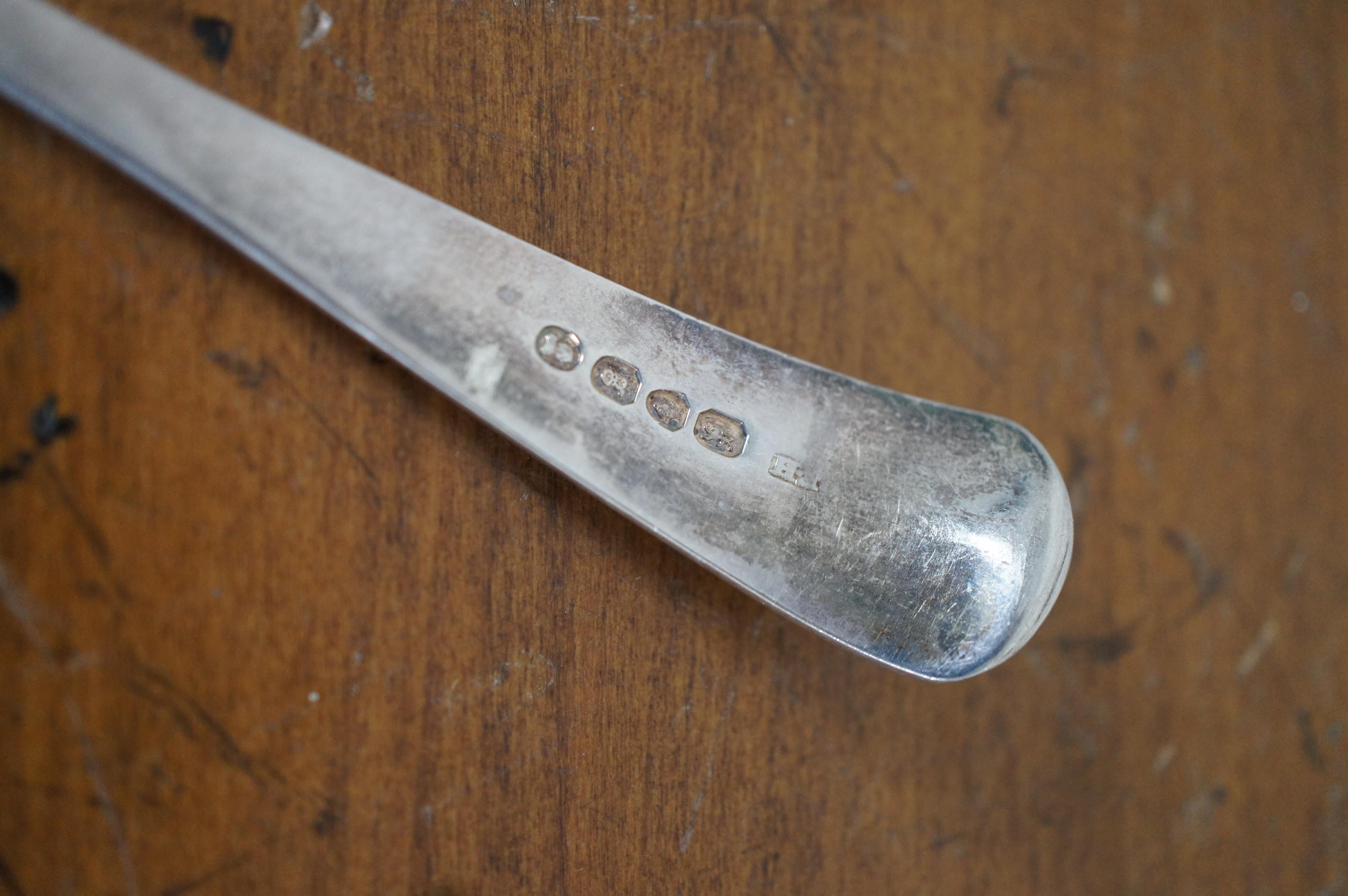 19th Century Antique English Georgian Sterling Silver 925 Serving Spoon Spork 60g