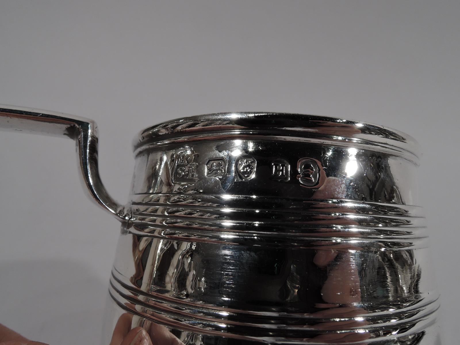 Early 19th Century Antique English Georgian Sterling Silver Barrel Baby Cup by Hennell