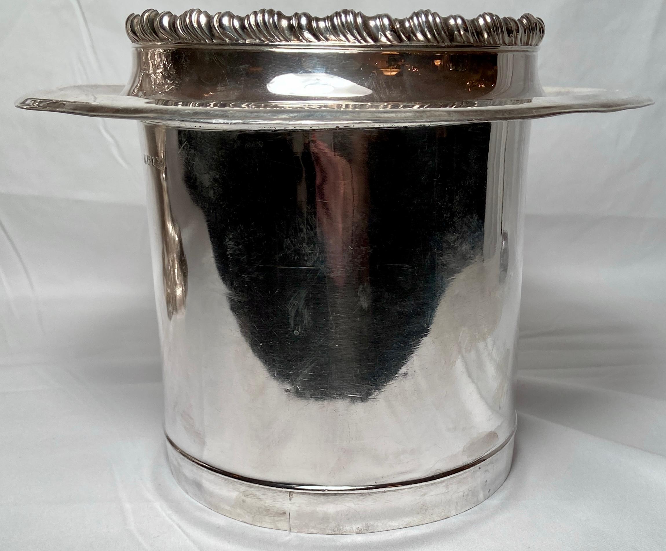 Antique English Georgian Sterling Silver Champagne Bucket, Circa 1835 5