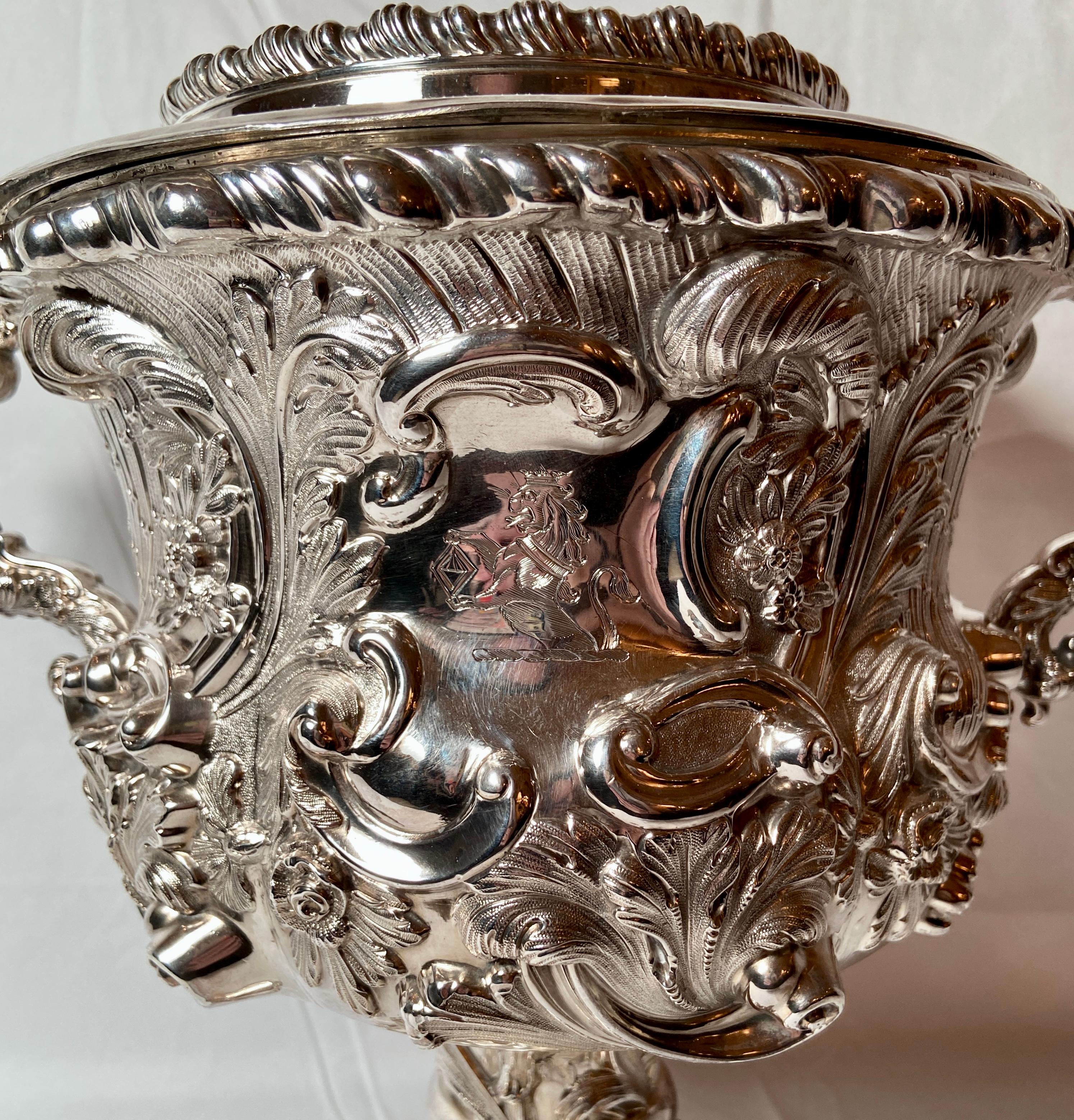 Antique English Georgian Sterling Silver Champagne Bucket, Circa 1835 In Good Condition In New Orleans, LA