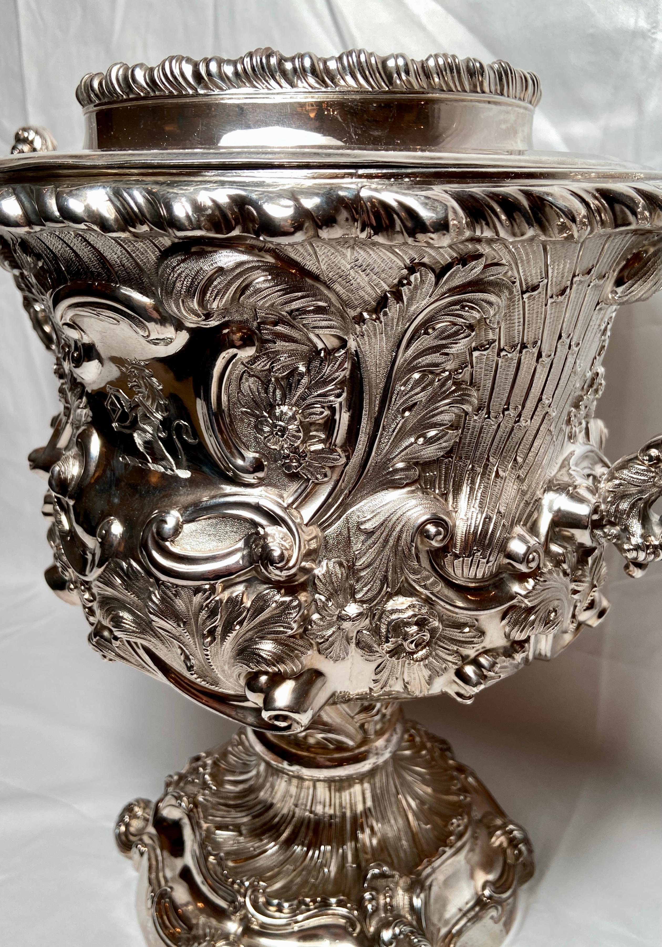 Antique English Georgian Sterling Silver Champagne Bucket, Circa 1835 1