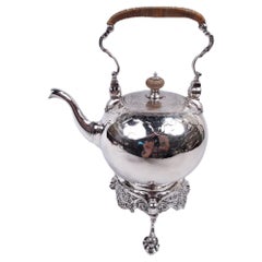Used English Georgian Sterling Silver Kettle on Stand