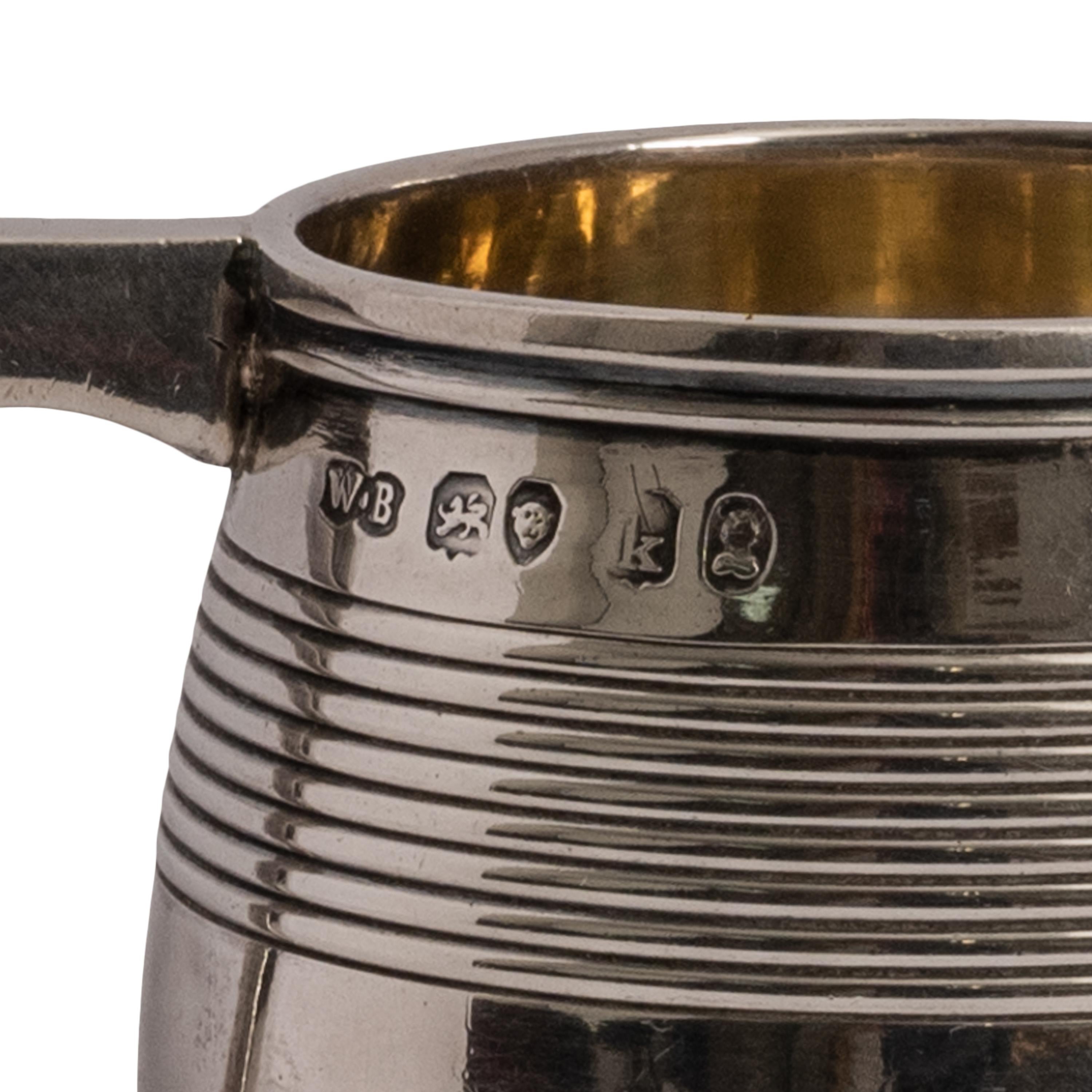 Antique English Georgian Sterling Silver William Bateman Christening Cup, 1825 For Sale 6