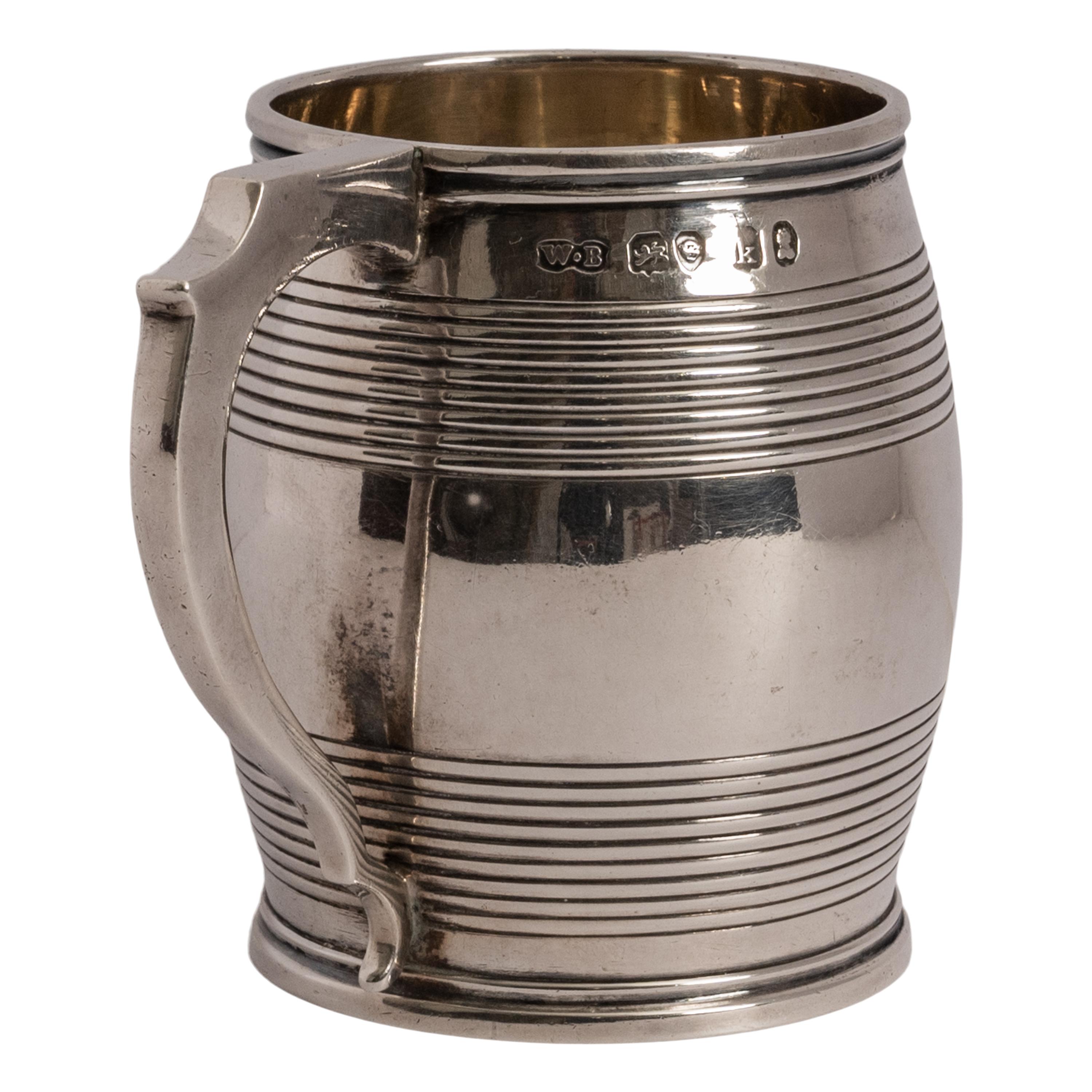 Antique English Georgian Sterling Silver William Bateman Christening Cup, 1825 In Good Condition For Sale In Portland, OR