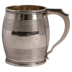 Vintage English Georgian Sterling Silver William Bateman Christening Cup, 1825