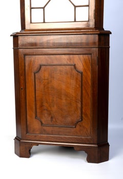 Antique English Georgian Style Astragal Glazed Corner Display Cabinet