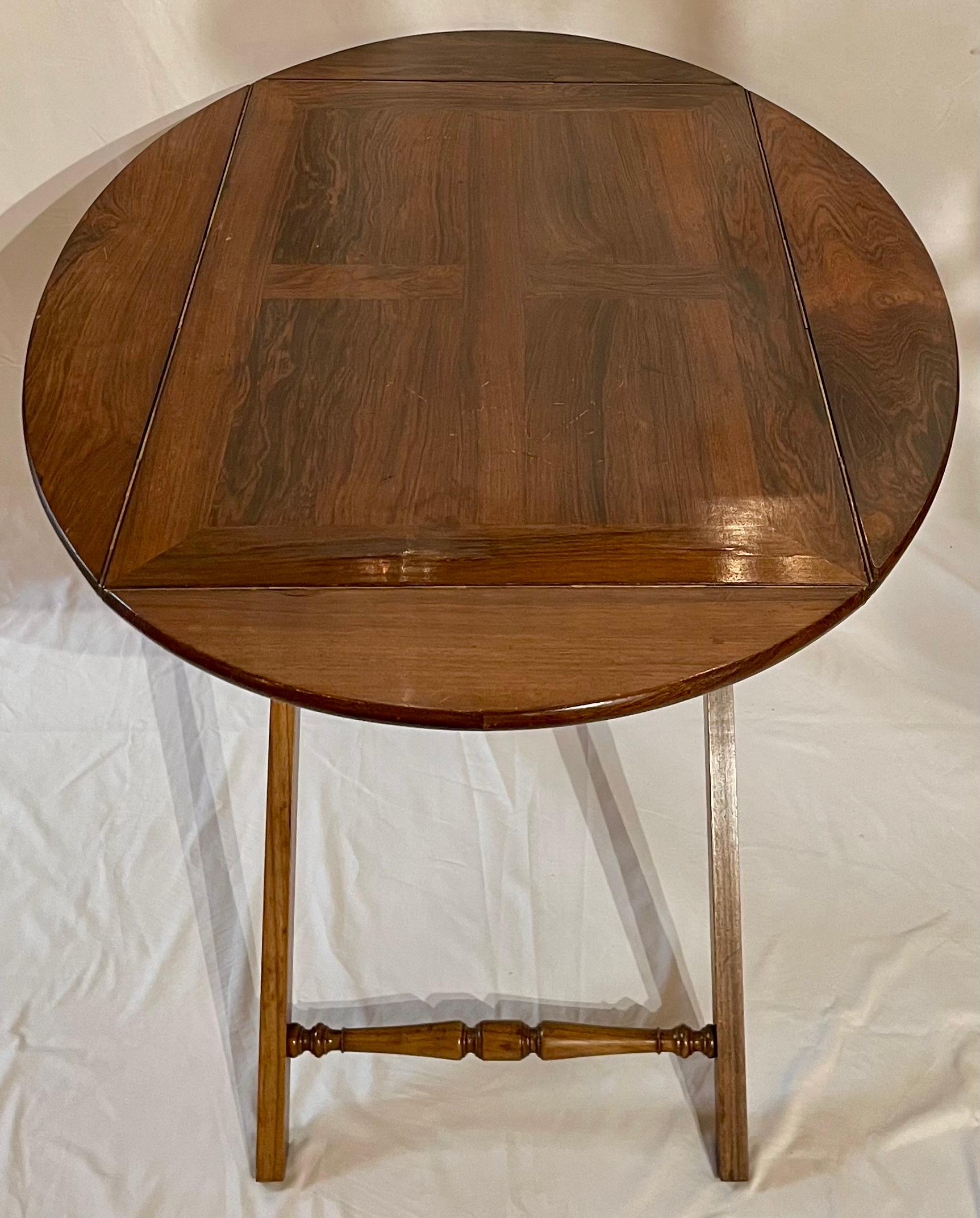 Antique English Georgian Style Mahogany Butlers Tray on Stand, Circa 1860. For Sale 12