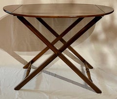 Antique English Georgian Style Mahogany Butlers Tray on Stand, Circa 1860.