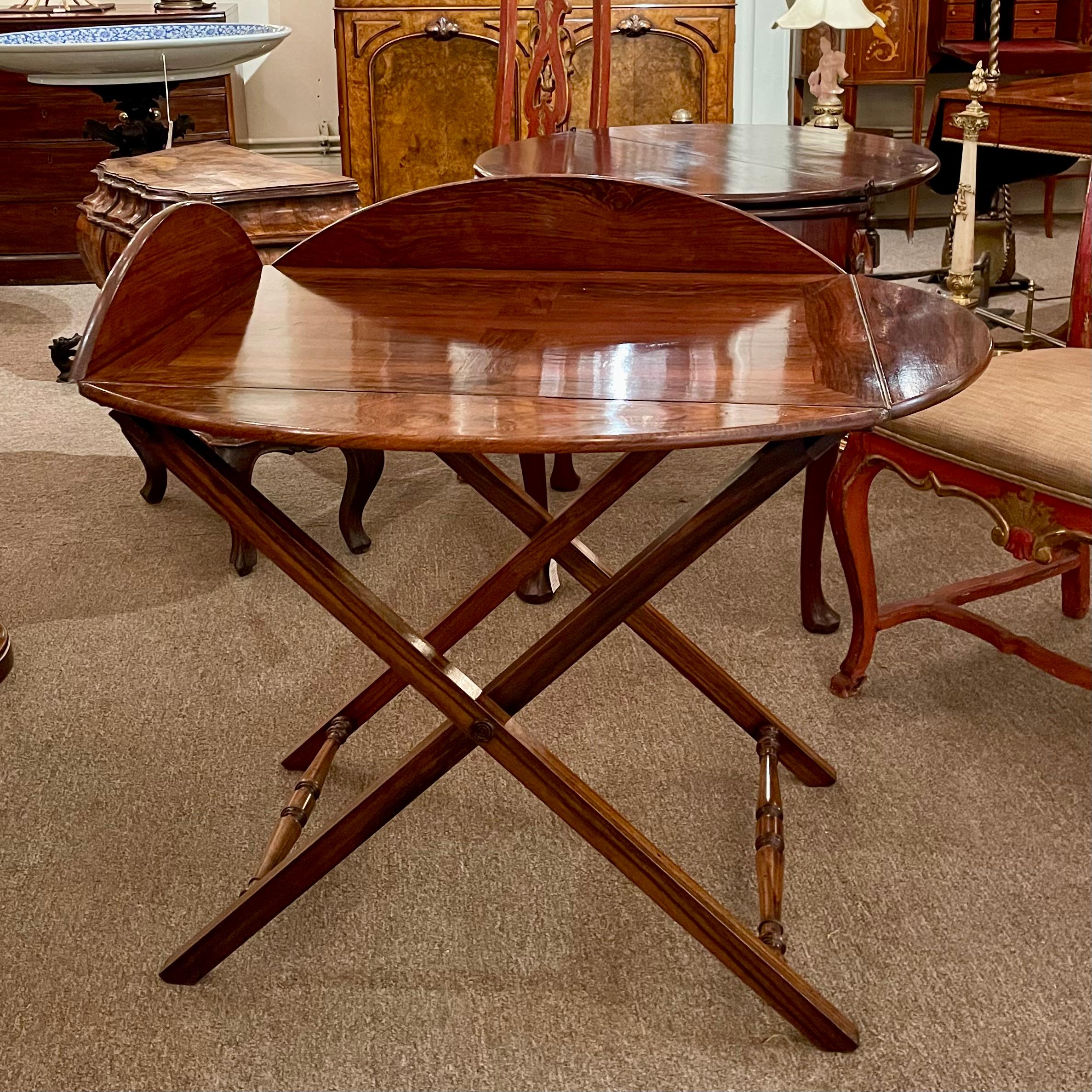 Antique English Georgian Style Mahogany Butlers Tray on Stand, Circa 1860. For Sale 16