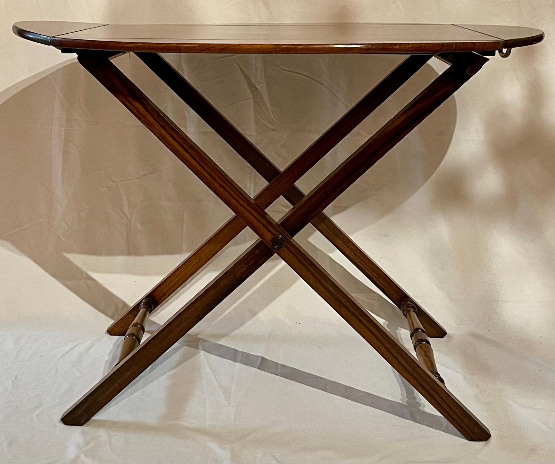 19th Century Antique English Georgian Style Mahogany Butlers Tray on Stand, Circa 1860. For Sale