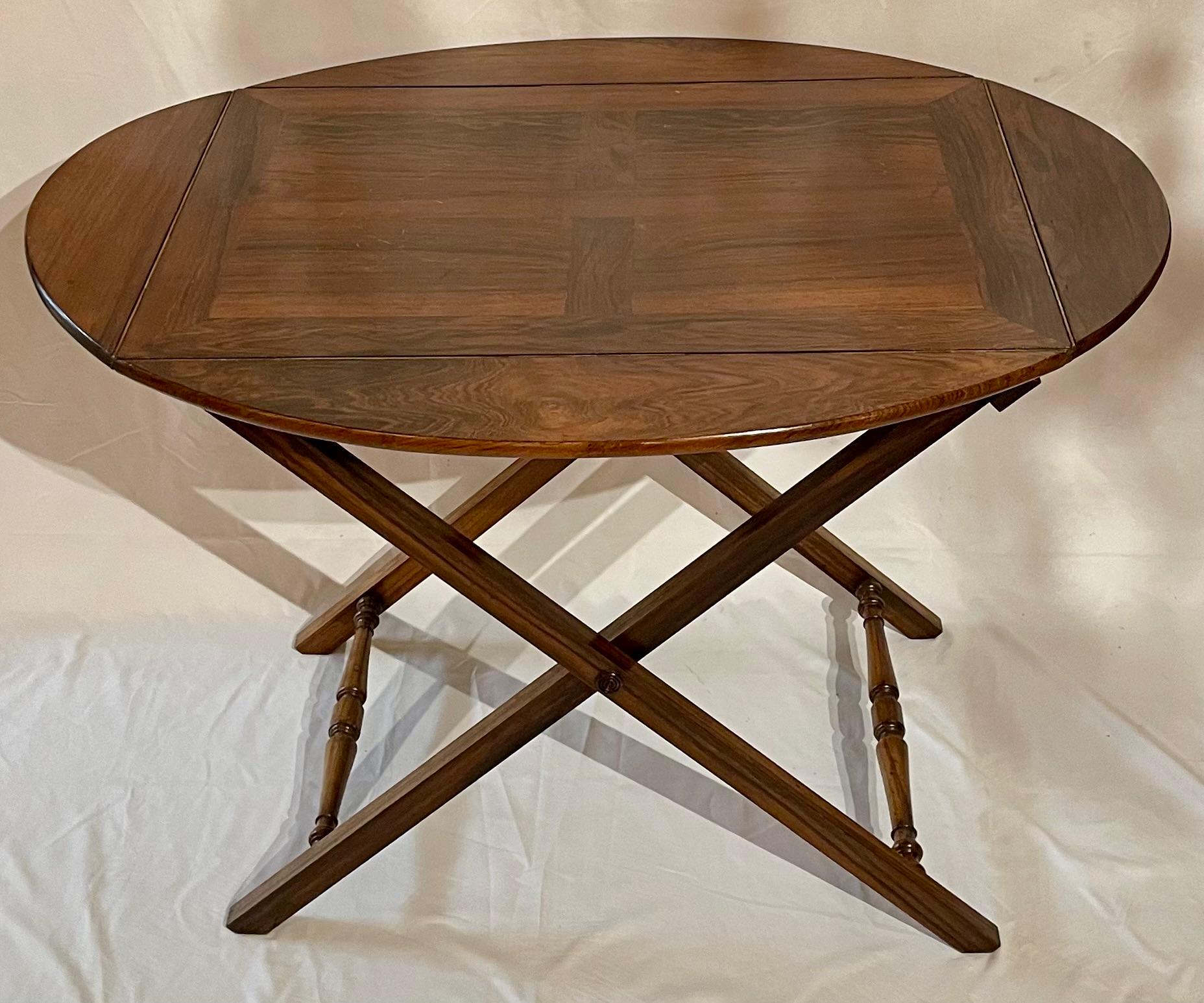 Antique English Georgian Style Mahogany Butlers Tray on Stand, Circa 1860. For Sale 2