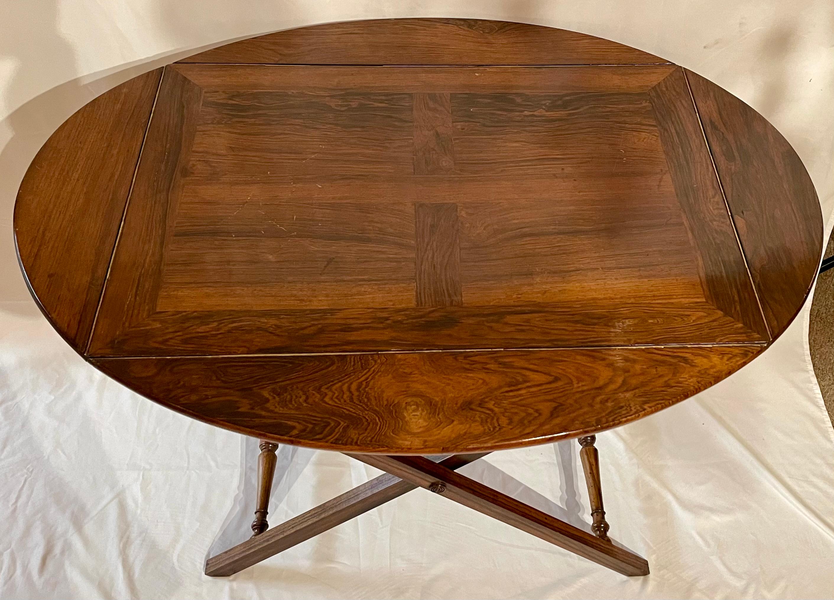 Antique English Georgian Style Mahogany Butlers Tray on Stand, Circa 1860. For Sale 4